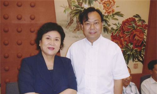 王建华与刘兰芳先生合影-第1张图片-中青华夏书画院